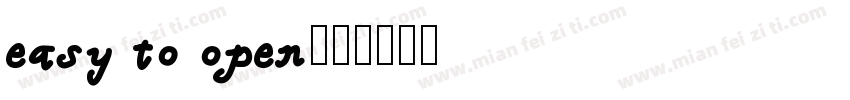 easy to open字体转换
